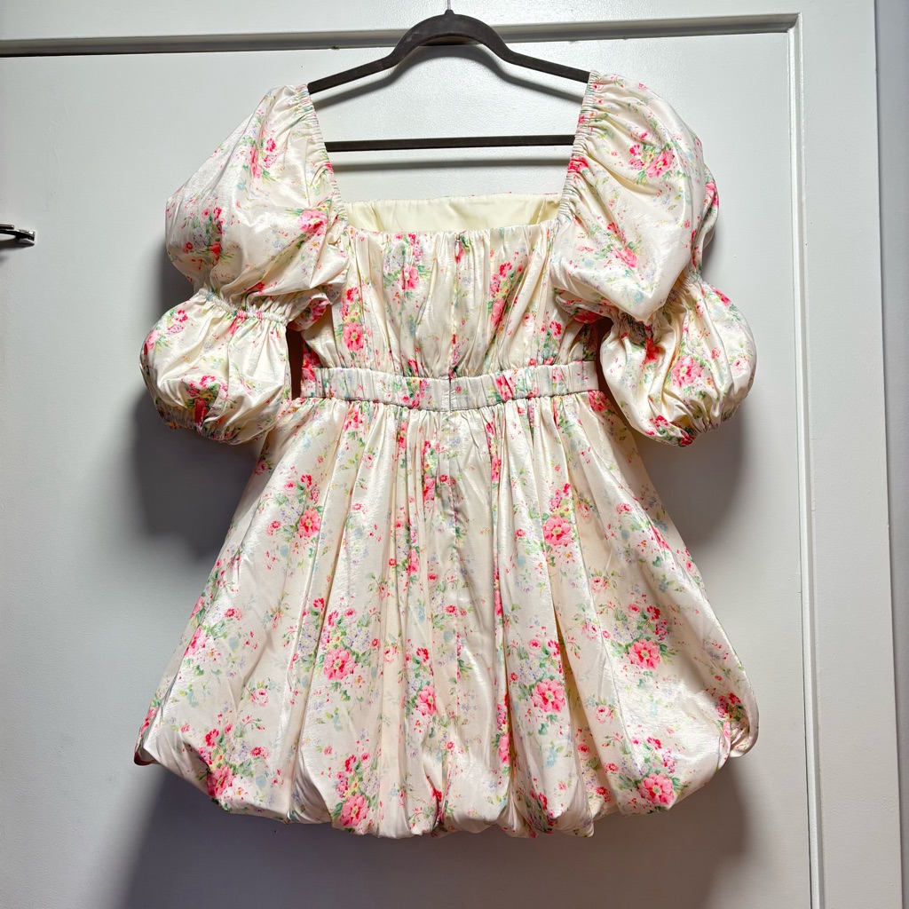 Nwt Anthropologie Maison Amory Romance Galore Floral Puff Dress M — image 4 of 6